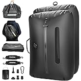 Vacuum Seal Bags for Clothing Travel with Pump & Adjustable Strap, 2 Pcs 40L Waterproof Space Saver Vacuum Storage Bags IP67 Reusable Compression Packing Cubes for Carry on Luggage Backpack