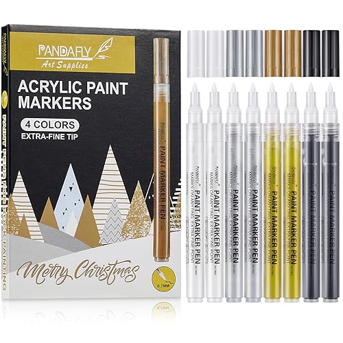 PANDAFLY Acrylic Paint Pens for Rock Painting, Stone, Ceramic