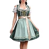 Clearlove Women's Oktoberfest Costume Dress Dirndl Dresses Women German Beer Costumes Outfit for Carnival