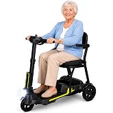 ATmobi 31.7 lb Lightweight 3 Wheel Foldable Mobility Scooter for Seniors &amp; Adults, 33" Turning Radius, 20/32 Miles Long Range, Dual Removable Lithium Batteries, 265 lb Capacity, GPS Tracker