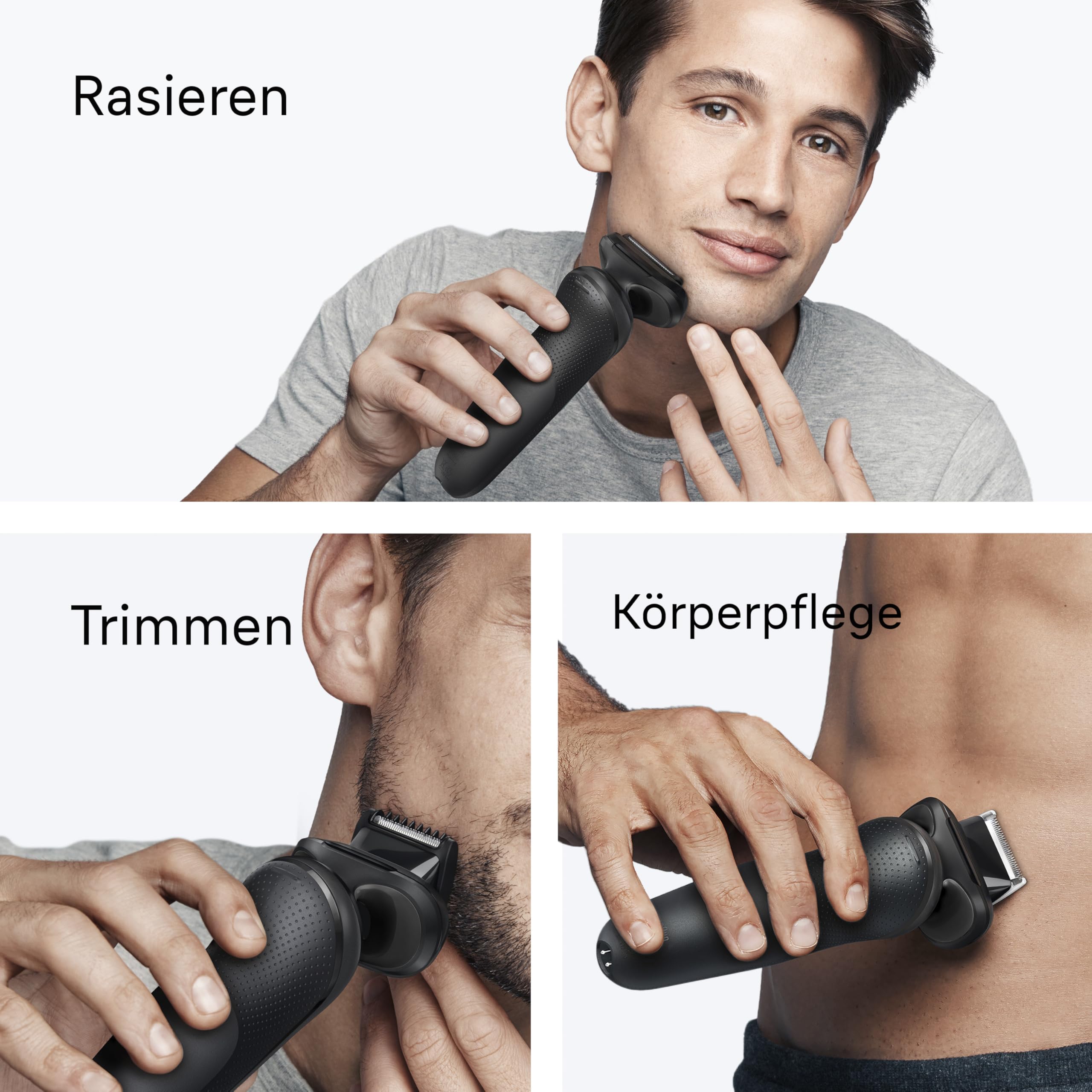 Braun Series 5 Elektrorasierer Herren, Rasierapparat mit 50 Min. Akku, 4in1 SmartCare Reinigungsstation, +2 Aufsätze, Kabelloser Nass- und Trockenrasierer für Männer, Wasserdicht, 52-N7650cc, Schwarz 5