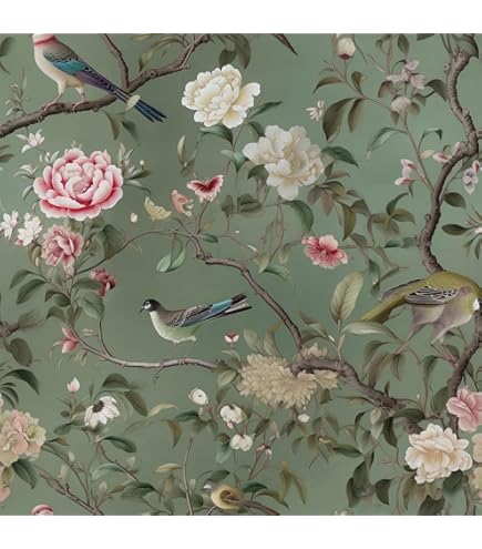 Misty Forest Wallpaper Peel And Stick 17.5in X 9.8ft Green Tree Contact - View #13