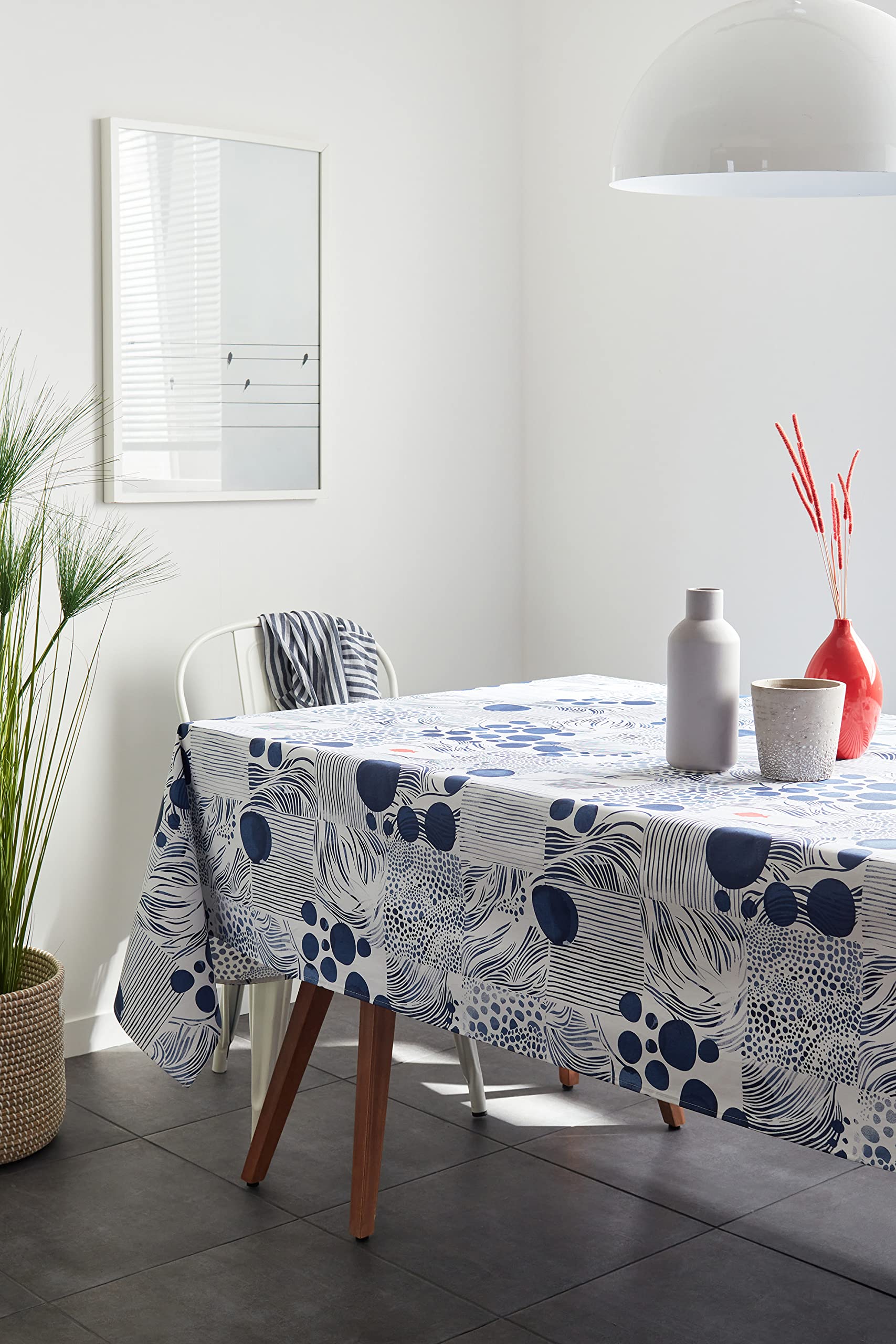 Nydel Rivage Coated Acrylic Tablecloth Blue 160 x 300 cm