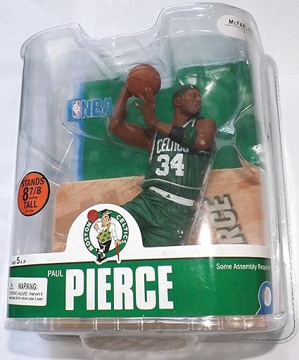 Amazon Com Paul Pierce Boston Celtics White Jersey Mcfarlane Nba Series 13 Action Figure Toys Games