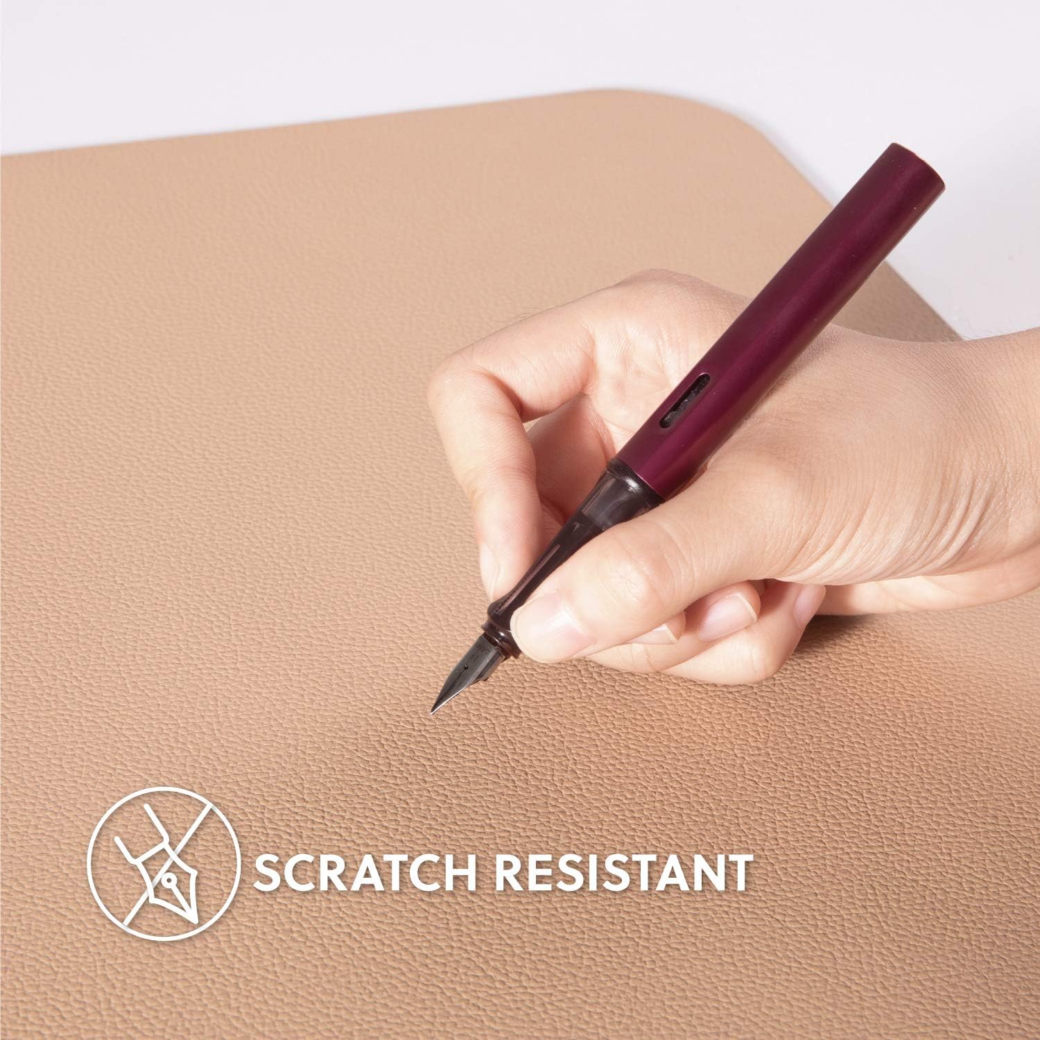 Bedsure Genuine Leather Desk Pad, Office Desk Mat Blotter on top of desks, Large Computer Desk Mat Mouse Pad Leather, Waterproof Non Slip Desk Pad Protector for Office and Home (Bronze, 17x35 inches) : Office Products