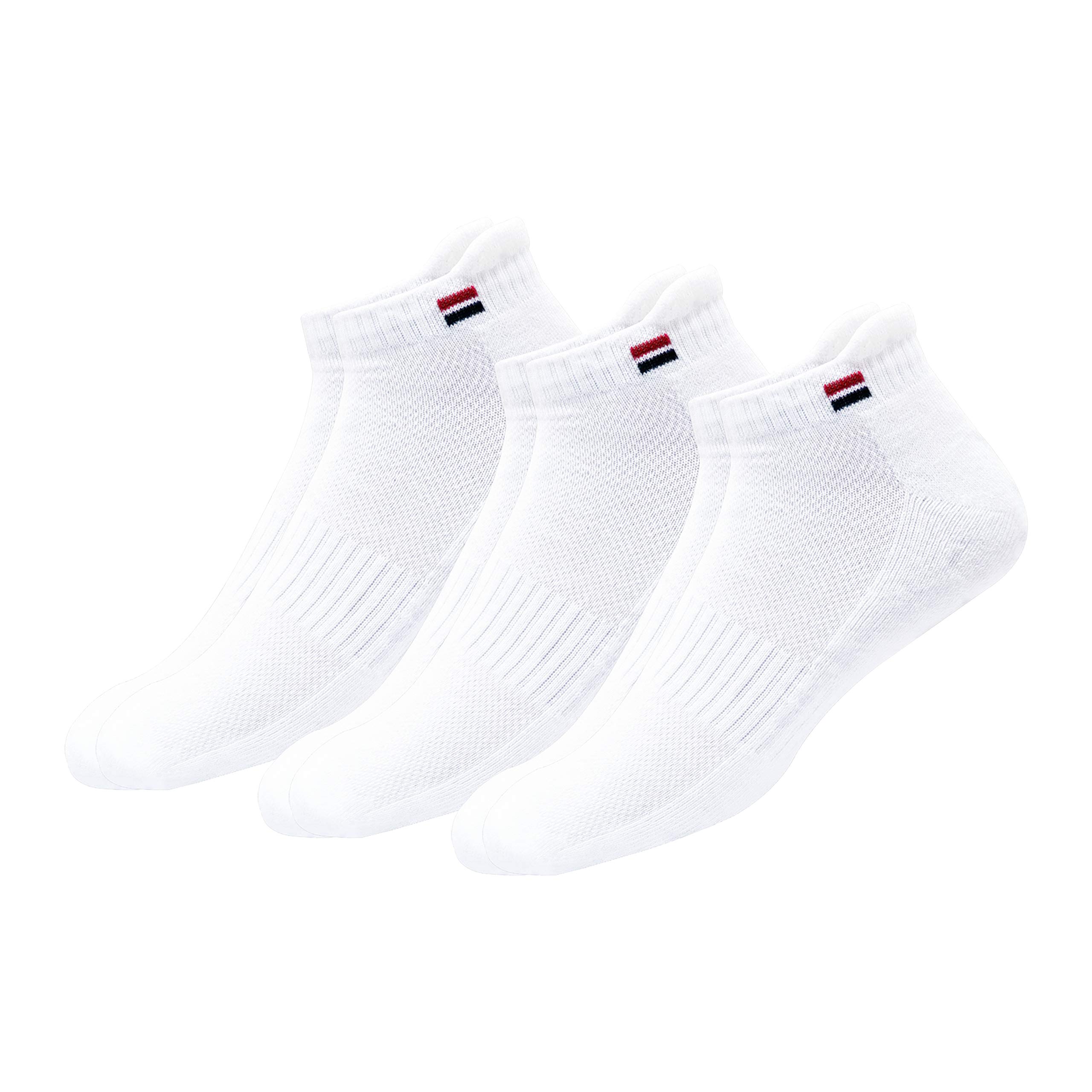 WANDER Mens Athletic Ankle Socks 6 Pairs Cushion Low Cut Running Socks Sport Tab Cotton Socks 7
