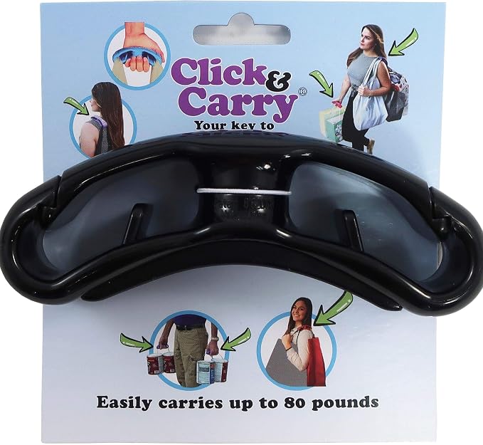 Amazon Com Click Carry Grocery Bag Carrier With Soft Cushion Grip Use As A Hands Free Grocery Bag Carrier Plastic Bag Holder Sports Gear Carrier More Click And Carry With Ease
