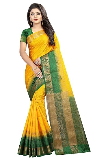 Women's Banarasi Art Silk Saree With Blouse
