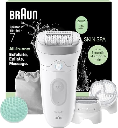 Braun Silk-épil 7 SkinSpa Epilator All-in-One Set Wet & Dry 7-081 Silver