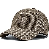 CLAPE Men's Winter Hat Outdoor Visor Dad Hat Warm Wool Sport Golf Baseball Cap Hats with Earflaps