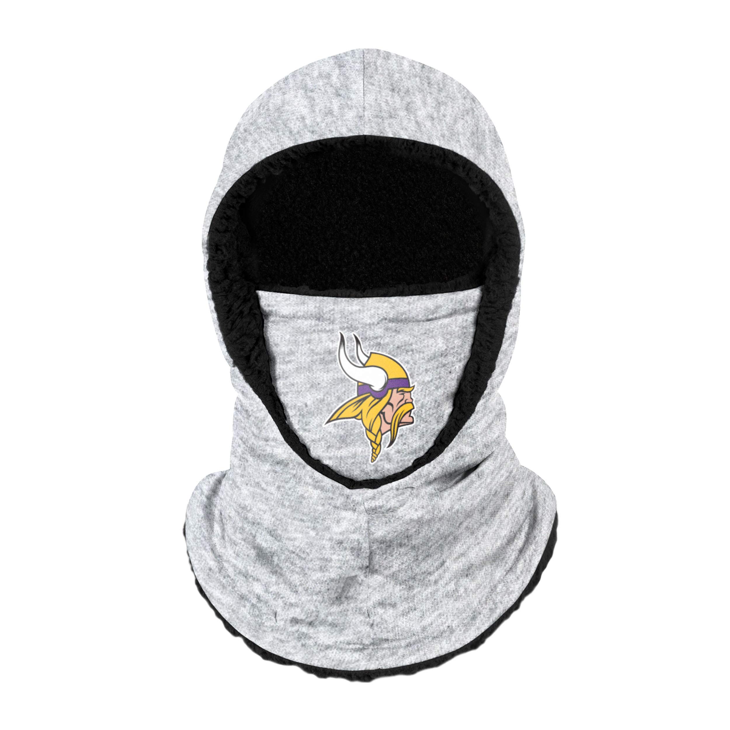FOCO Minnesota Vikings NFL Heather Grey Big Logo Hooded Gaiter Image