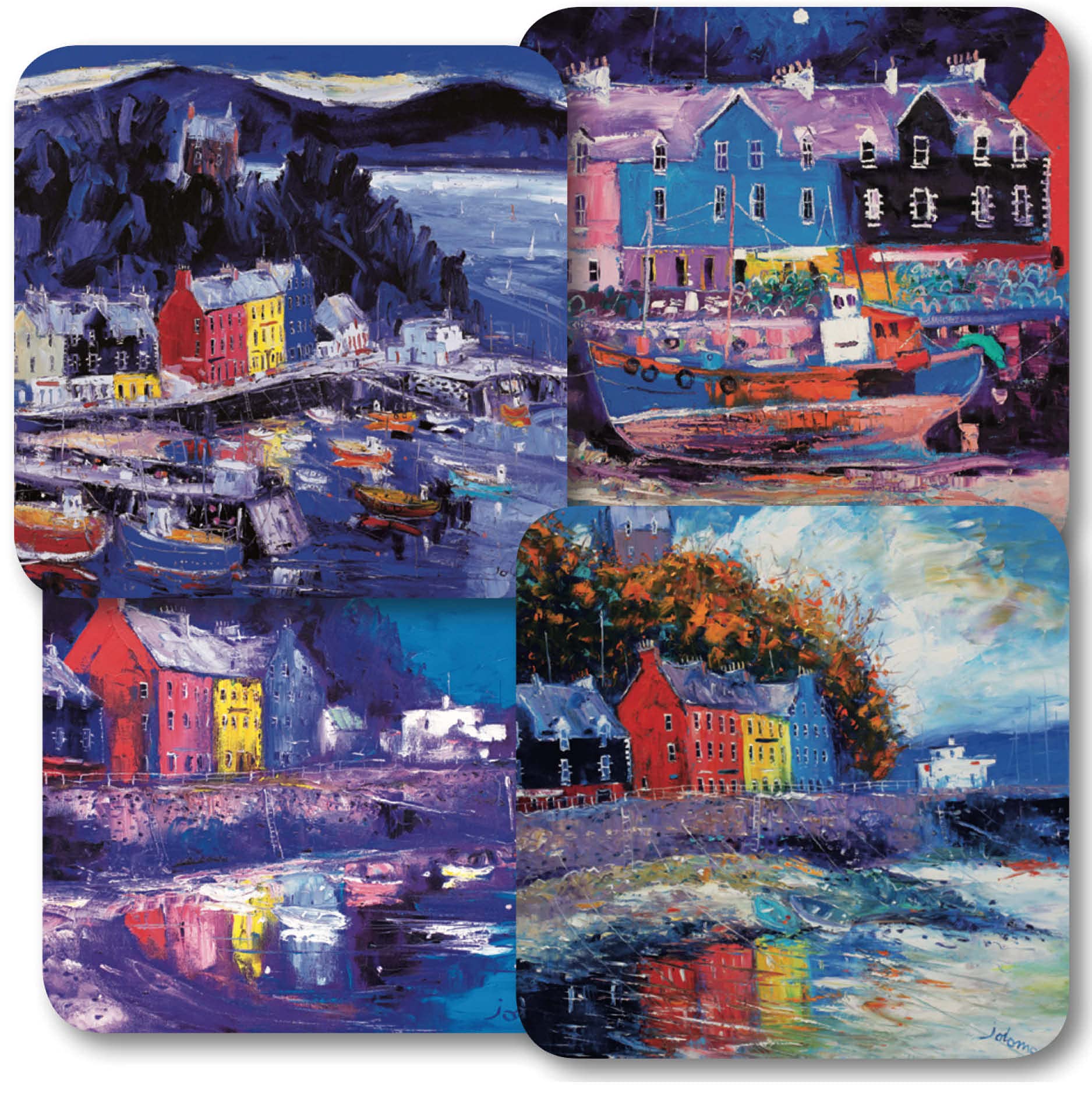 JOLOMO Tobermory Coasters - Set of 4