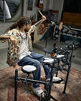 Donner DED-200 Electric Drum Set 8-Pace Mesh Heads Throne Sticks Audio Cable view 7