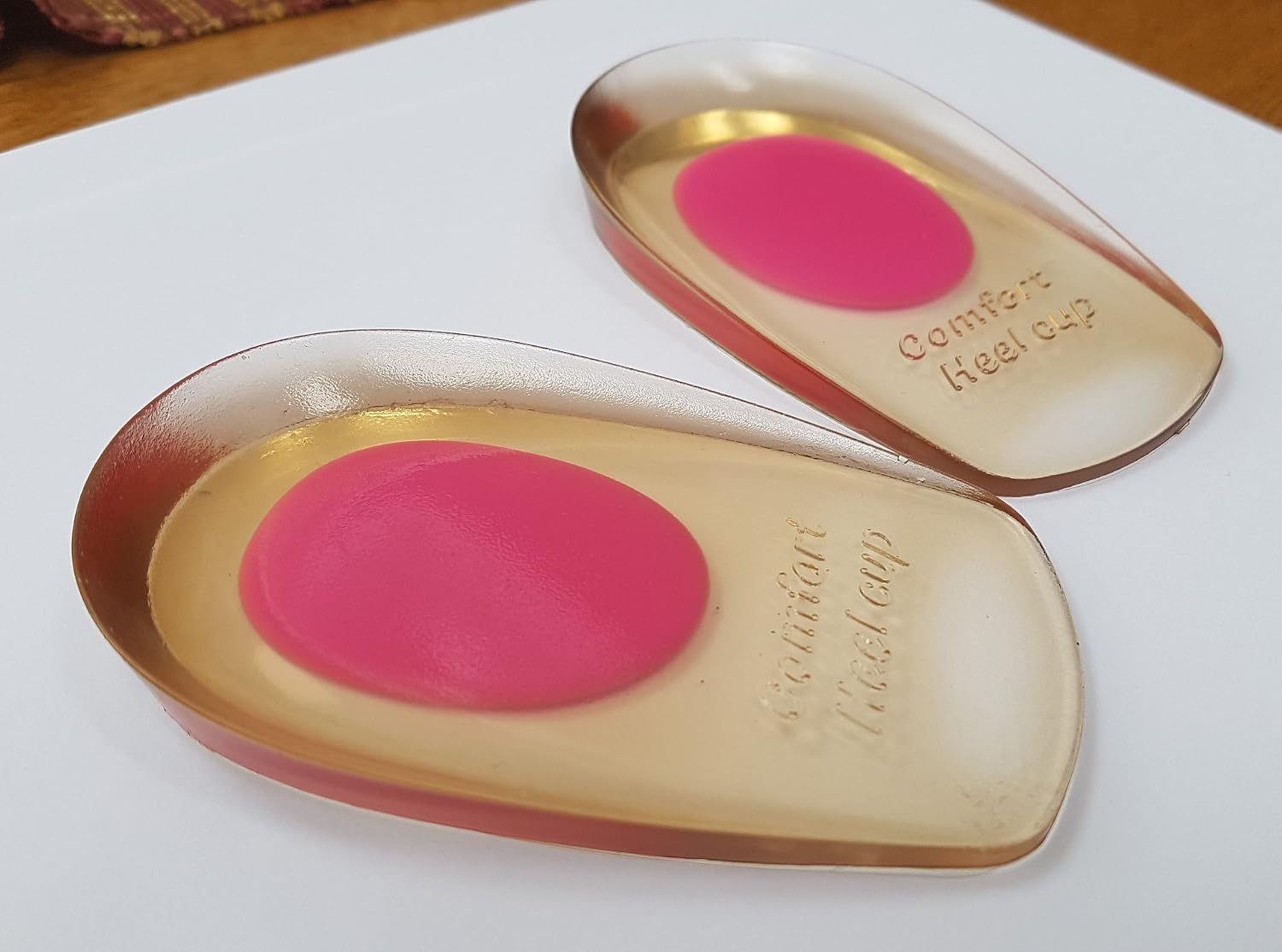 SturdyFoot Silicone Gel Comfort Heel Cups Pads/Insoles/Inserts (Medium (Pink Dot) UK 3-6.5/EU 36-40) - Image 3