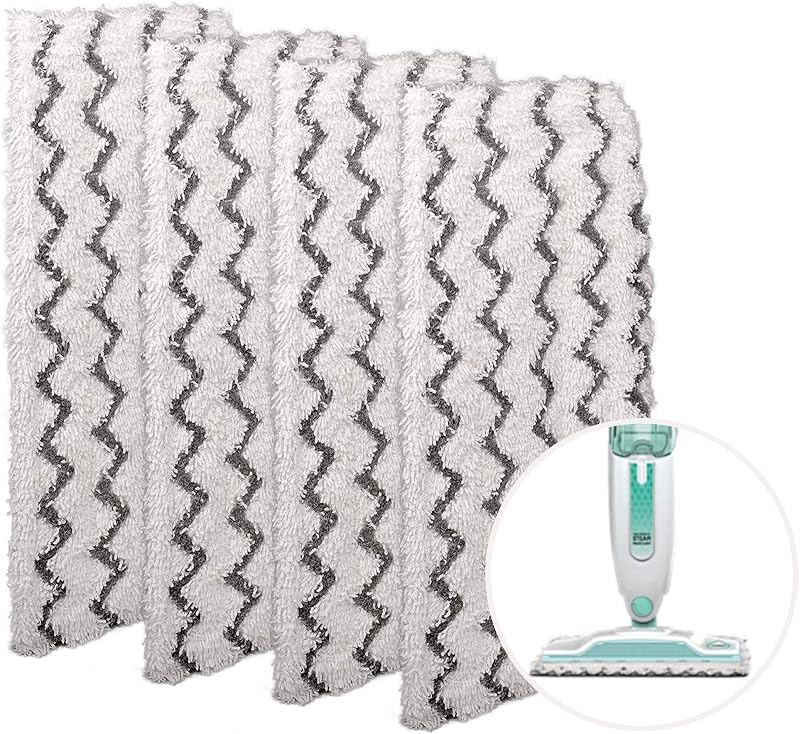 Zeltauto Steam Mop Pads for Shark S1000UK and BEL01097 4 Pack