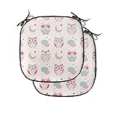 Ambesonne Cartoon Chair Seating Cushion Set of