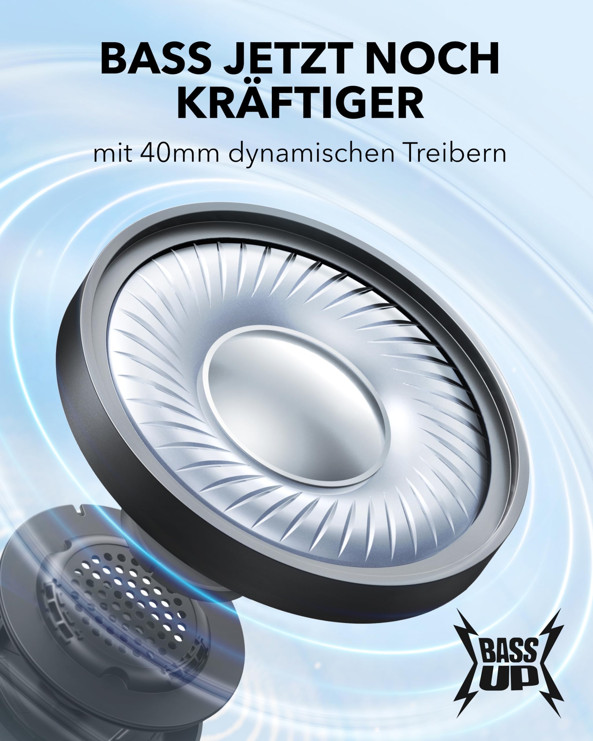 soundcore H30i Kabellose On-Ear Kopfhörer, Faltbares Design, Purer Bass, 70h Wiedergabe, Bluetooth 5.3, Leicht und bequem, App Steuerung, Multipoint-Verbindung 2