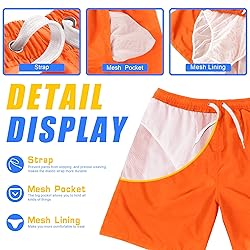 Scotamalone Mens Swim Trunks, Quick Dry Swimming