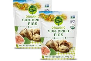 Happy Village Organic Turkish Dried Figs Value Pack, No Sugar Added Dried Fruit, 80 OZ (2 Packs of 40 OZ) Resealable Pack – Kosher, Non-GMO, Unsweetened, Unsulfured, Vegan, Sun-Dried Organic Figs