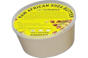 HERBOGANIC Pure Raw African Shea Butter, Yellow 100% Natural Unrefined Butter for Body & Hair Scalp Non GMO (Yellow Shea Butter 8 Oz.)…