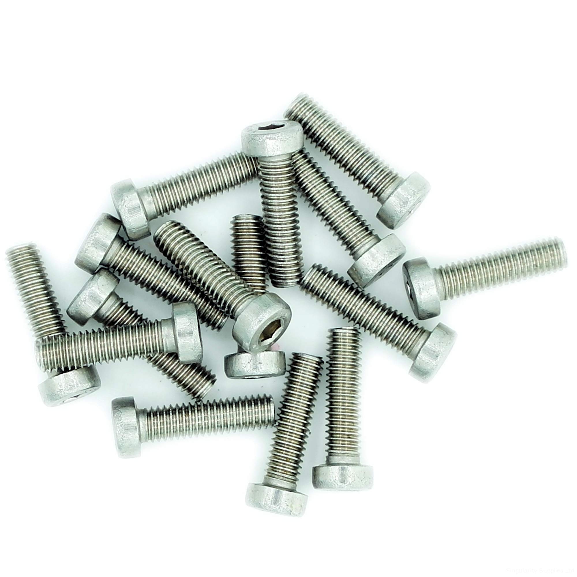 M3 (3mm x 50mm) Hex Socket Cap Screw (Bolt) (Low Head) - Stainless Steel (A2) (Pack of 20)