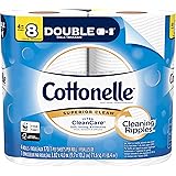 Cottonelle Ultra CleanCare Toilet Paper, Strong Biodegradable Bath Tissue, Septic-Safe, 4 Double Rolls