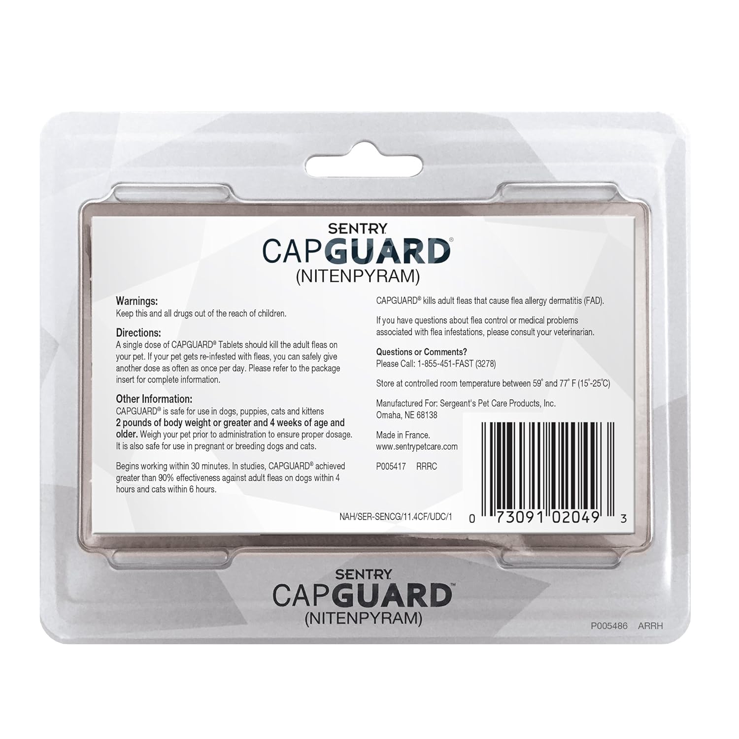 Reviews SENTRY Capguard (nitenpyram) Oral Flea Control Medication