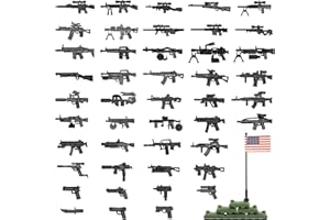 MaozyHomie Weapons Pack Military U.S Weapons in The Game Toy Set - Weapons Accessories Weapon Battle Building Blocks Compatible with Major Brand, 3 Years Old and up