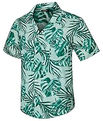 HISDERN Hawaiian Shirt for Men Short Sleeve Button