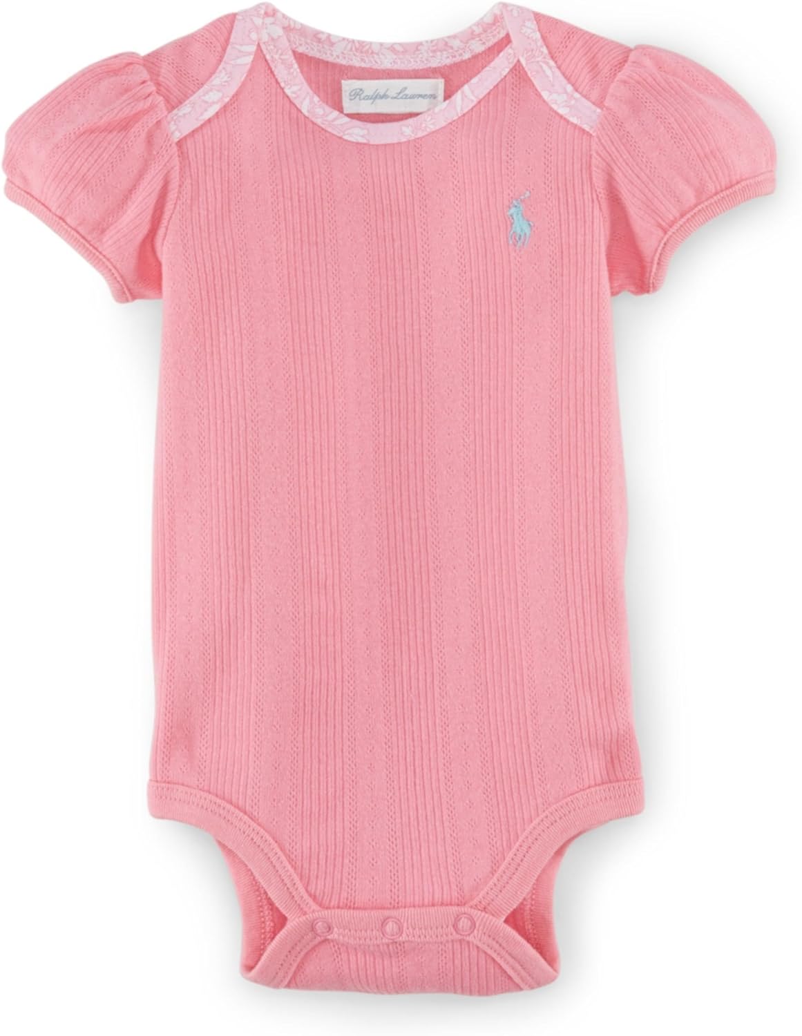 Ralph Lauren Baby Girls Pointelle Cotton Bodysuit (24