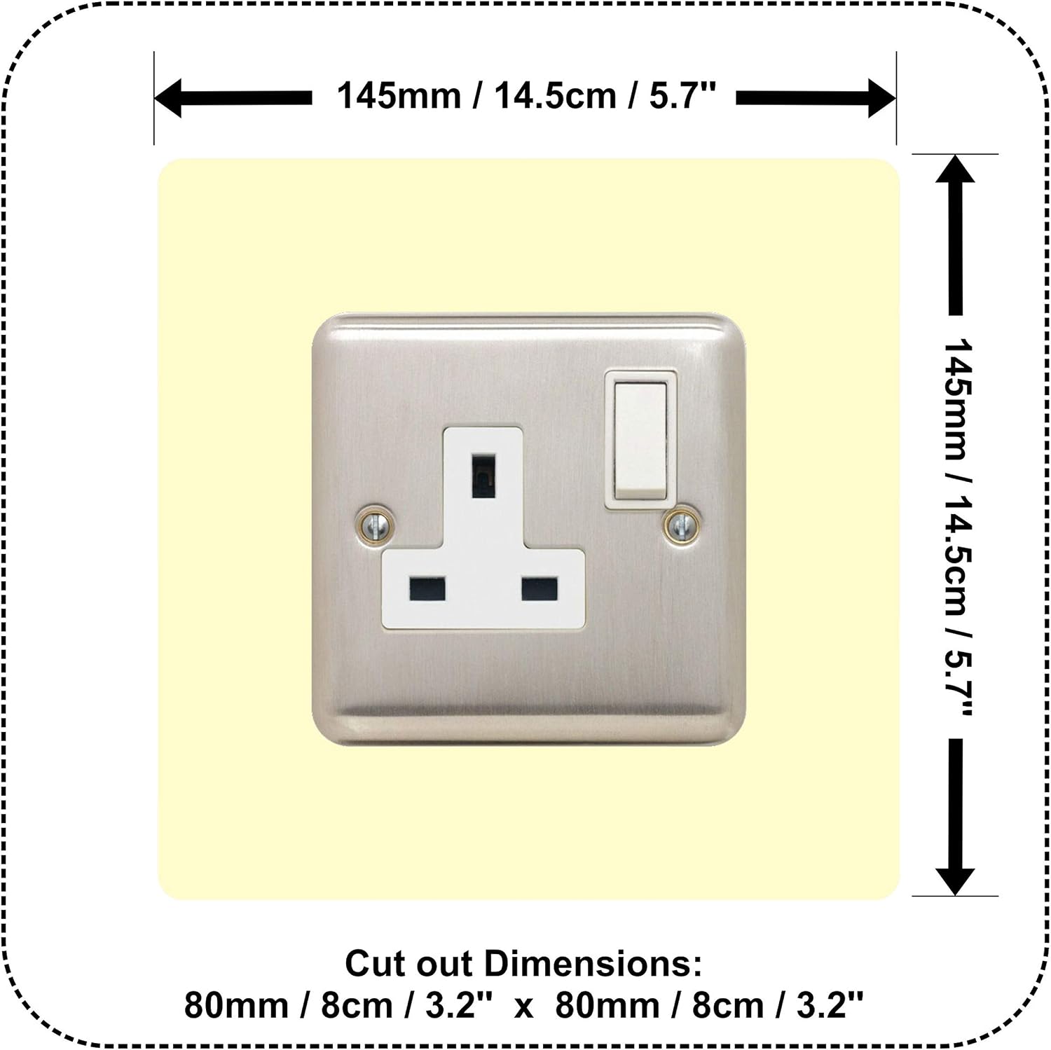 Single Socket Surround, Ivory - Image 5
