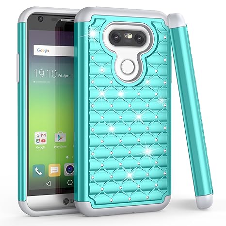 LG G5 Hülle, LG G5 Schutzhülle, Everwell Luxus Strass Glitzer Bling Handyhülle Stoßfest Soft Silikon TPU Hybrid Bumper Crysta