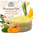 Organic Ginger Hair Growth Solid Shampoo Bar for Regrowth Hair | GINGER ROOT, CAMELINA OIL, TURMERIC, LEMONGRASS | Anti Hair Loss Shampoo, Anti-Dandruff and Anti-Itching | USA MADE (1 pack)