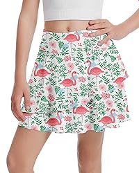 Soneven Girl's Skorts Tennis Skirts with Shorts