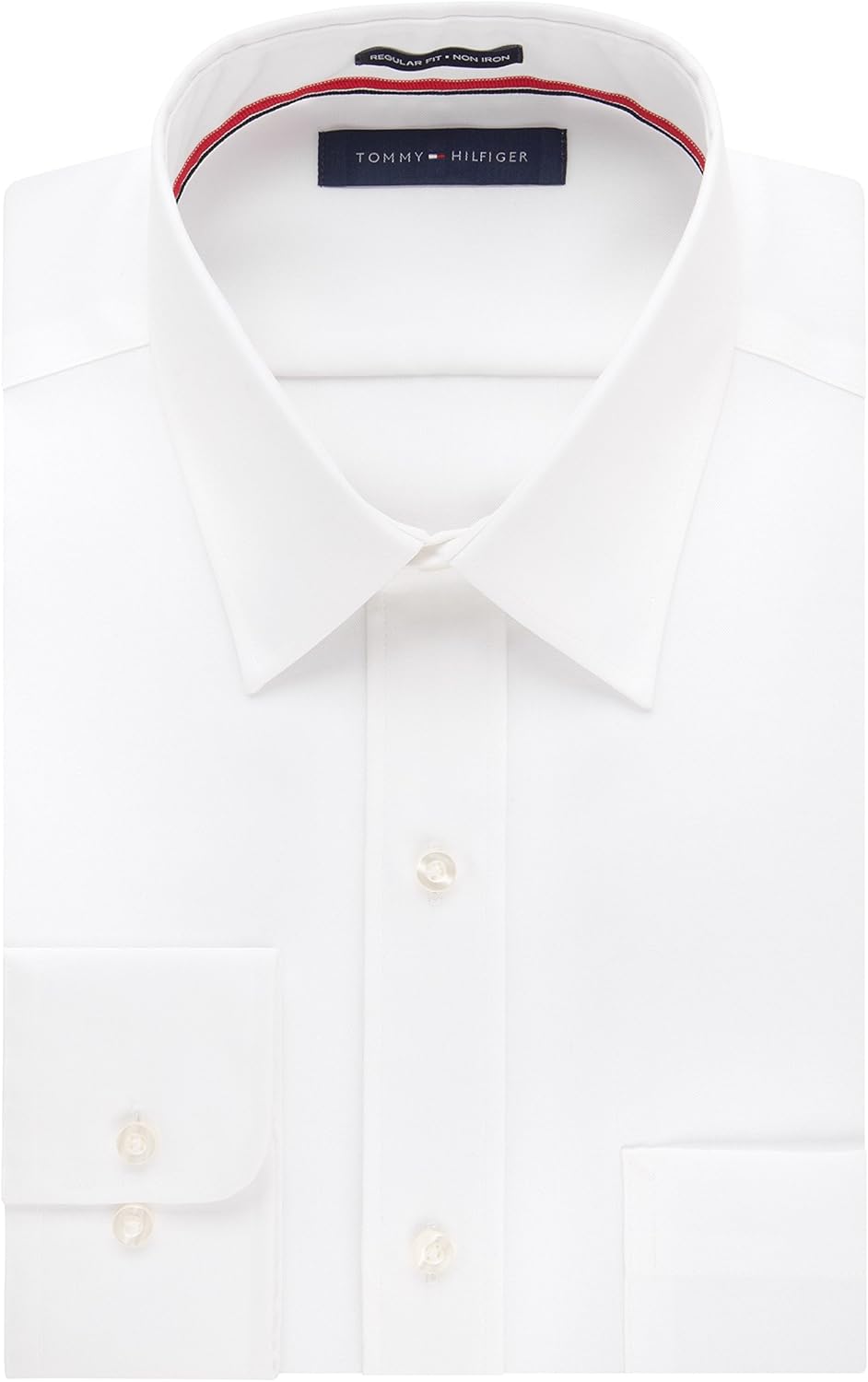Tommy Hilfiger Men's Dress Shirt Regular Fit Non Iron Solid at  Men’s Clothing store