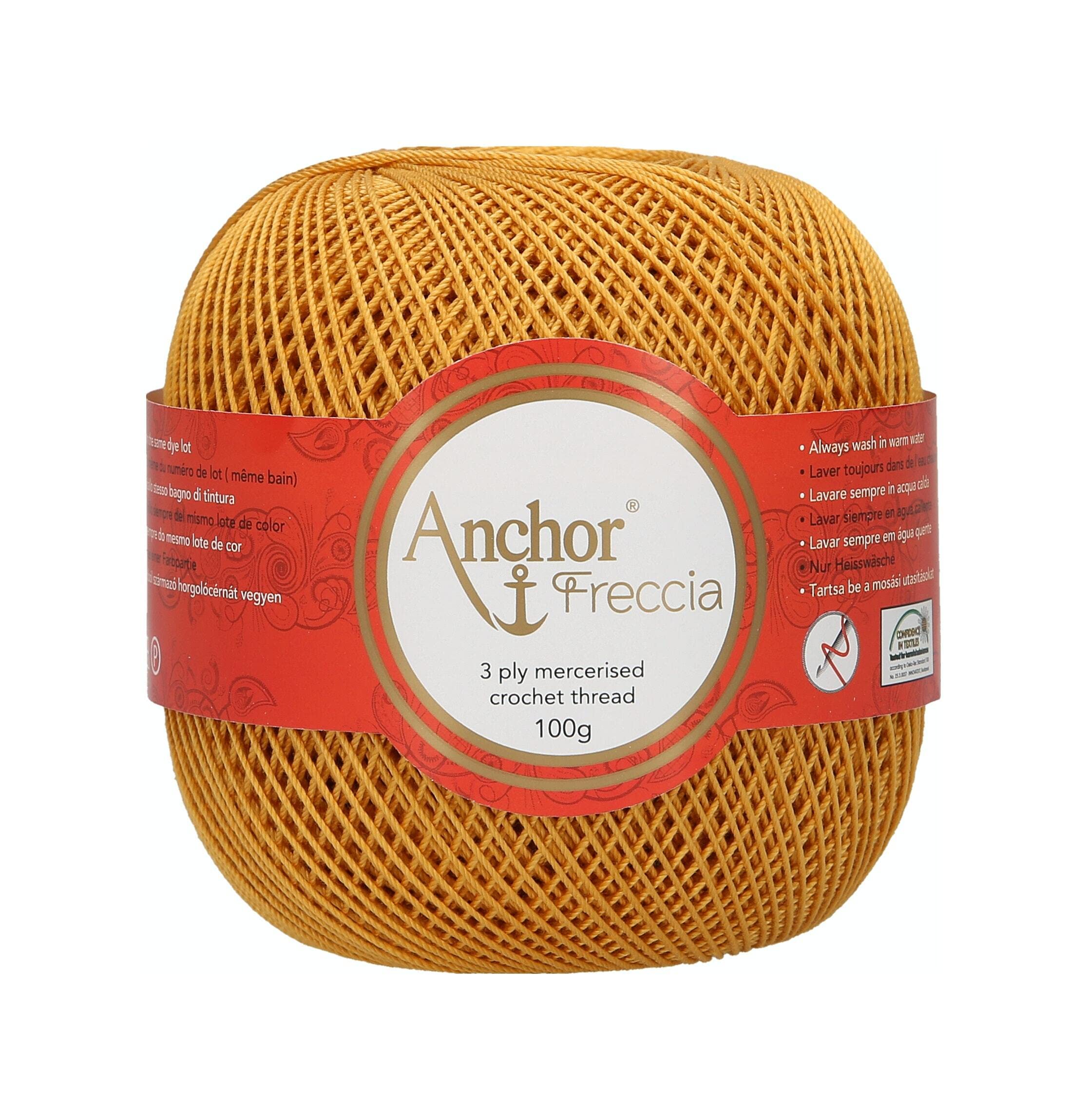 Anchor 4770006-00320 Crochet Yarn, 100% Cotton, 320, Thickness 6, 163 g