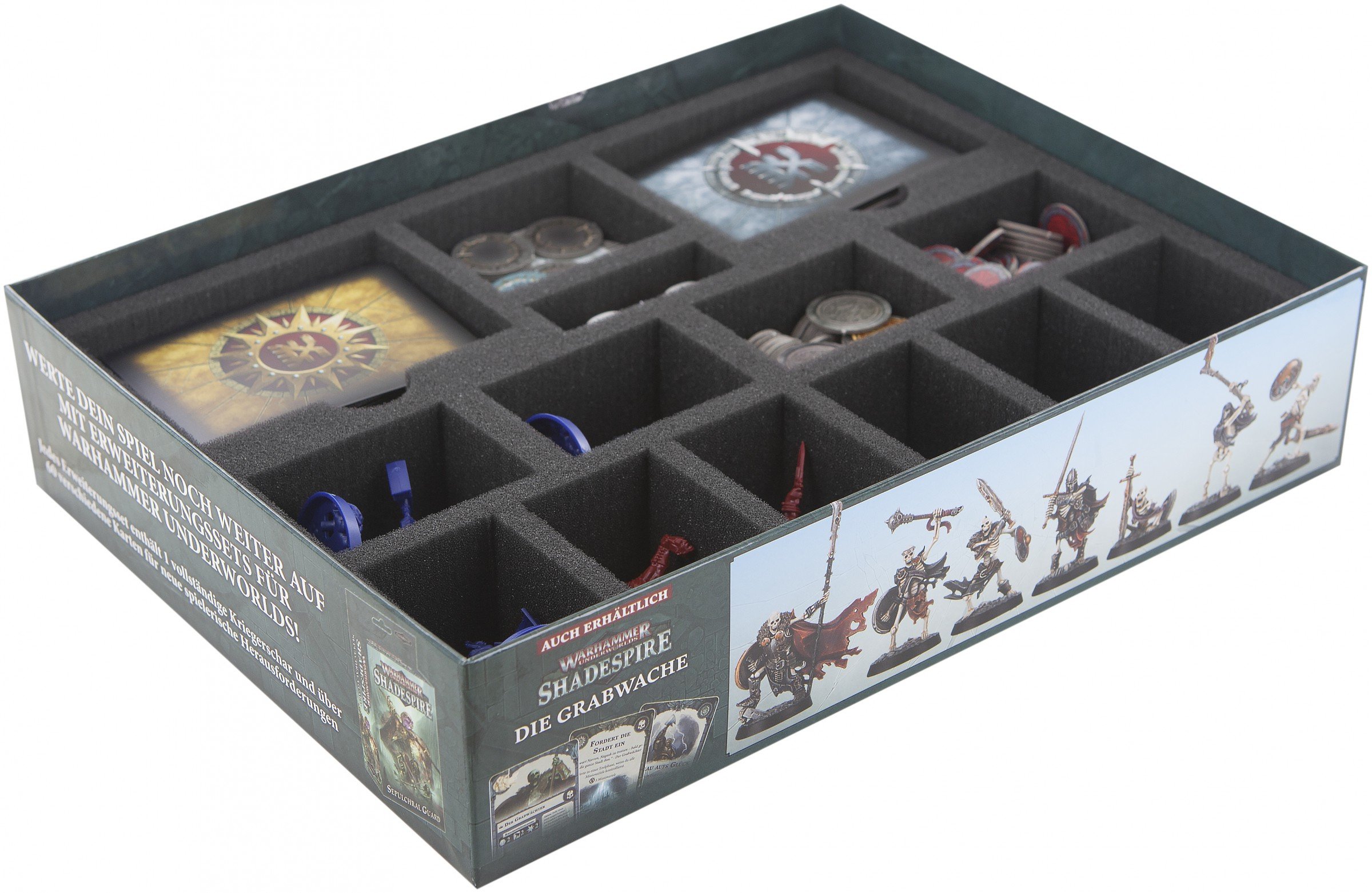 Feldherr foam tray set compatible with Warhammer Underworlds: Shadespire core game box