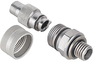 Stahlbus Oil Drain Valve Plug M12x1.75x12mm - CLEAN, EASY, NO TOOL Oil Change - Includes Oil Drain Plug, Washer, Cap, Connector, Silicone Hose