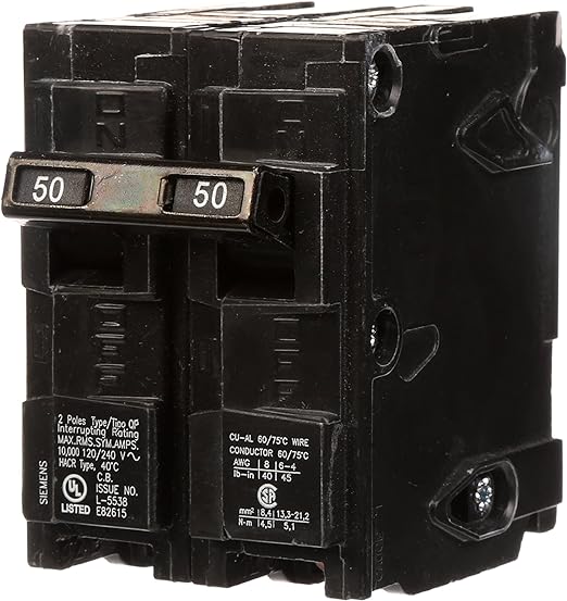 Q250 50 Amp Double Pole Type Qp Circuit Breaker