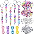thumbnail image 2 of BEEFLYING 750 Pcs DIY Bead Keychain Kit Key Chain Making Crafts Letter Beads Strings 2 of 9