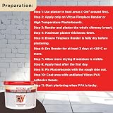 VITCAS 10KG Heat Resistant Plaster Smooth Finish Fireplace Stove BBQ 650°C view 4