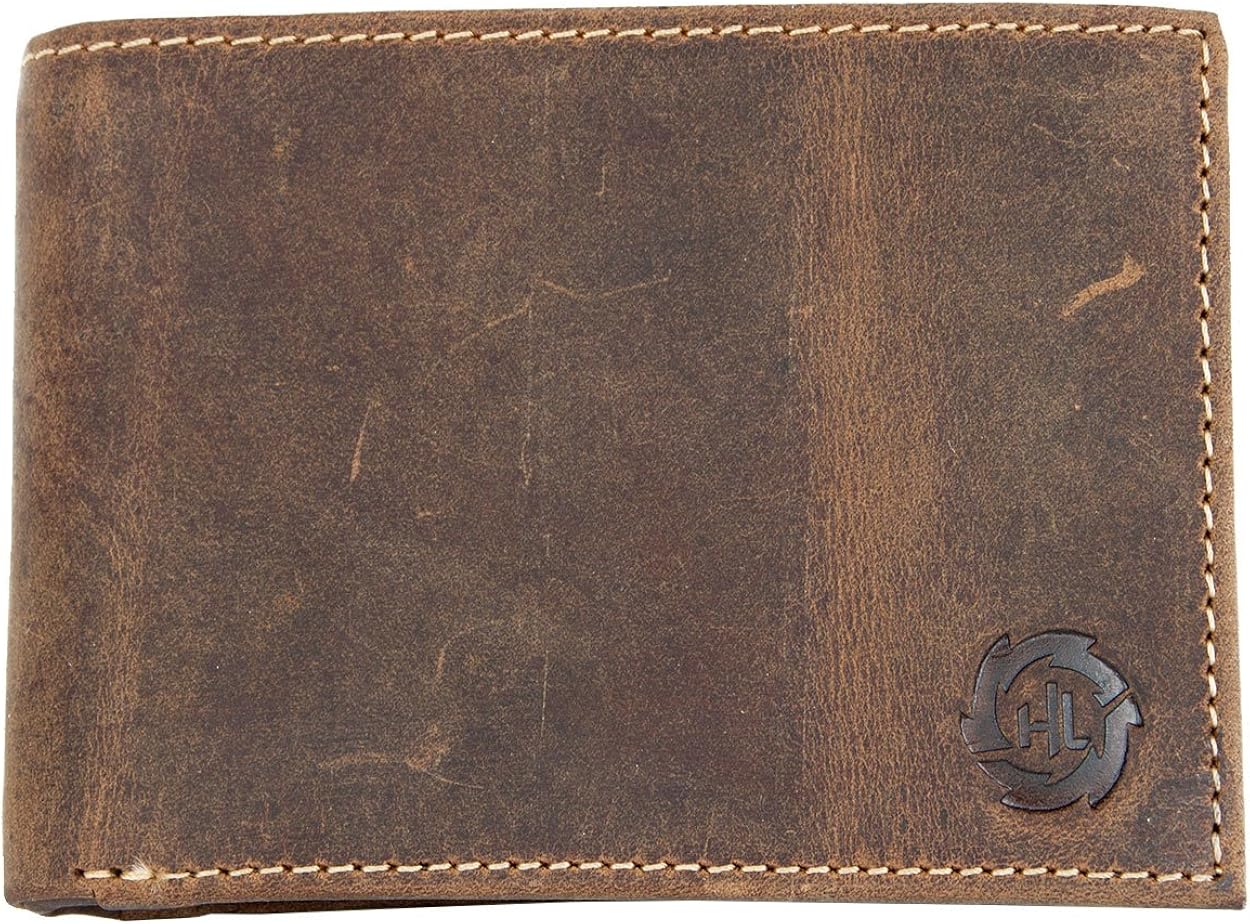 Strong Natural Genuine Leather Wallet HL - Just Leather No Fabric, Brown