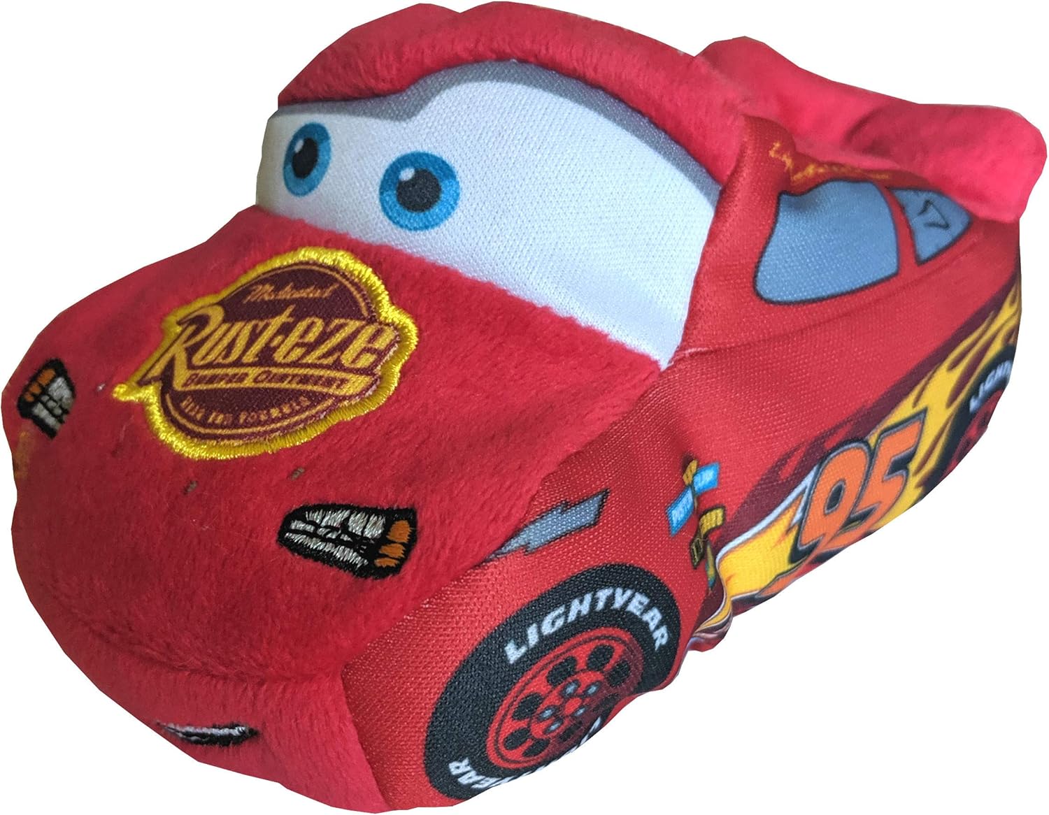 Disney Toddler Boys Cars Slippers Plush Red Disney Toddler Boys Cars Slippers Plush Red