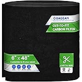 Cut to Fit Activated Carbon Filter Sheet 6” x 48” - Activated Carbon Air Filter for Air Purifiers Window AC Air Vent And More - Charcoal Filters Effectively Absorb Odors & Freshens the Air (1-Pack)