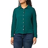 Tommy Hilfiger Womens Long Sleeve Shirt with Pleated Sleeves