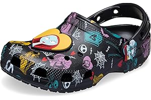 Crocs Unisex-Child Jack Skellington Nightmare Before Christmas Classic Clogs (Little Big Kid)