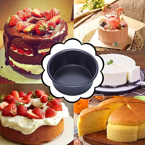Inch Cake Pan Set of 5, Nonstick Round Cake Pans with 100 Pieces