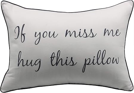 Yugtex Pillowcases If You Miss Me Hug This Pillow Embroiderd Throw