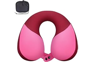 COOLBEBE Kids Travel Neck Pillow, Softly Travel Pillow for Car & Airplane, Traveling Gifts for Toddler & Children (1, Raspber