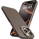 BENKS for iPhone 16 Pro Max Case Compatible with Magsafe, [ArmorTint ArmorAir] Built with Dupont Kevlar 1000D Aramid Fiber, Ultra Slim & Lightweight iPhone 16 Pro Max Minimalist Case, DawnLight Gold